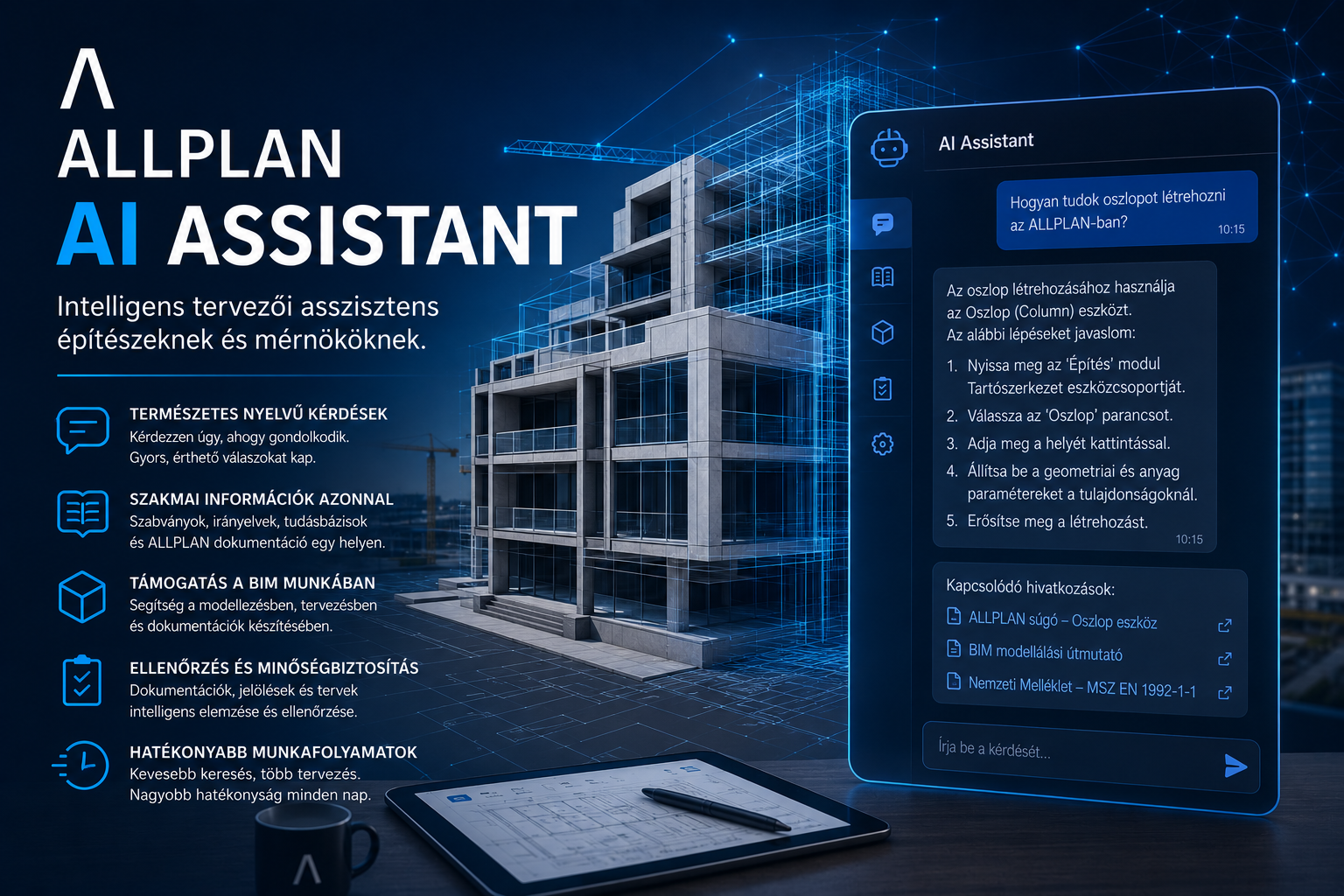 ALLPLAN AI Assistant - mesterséges intelligencia építészeknek és mérnököknek